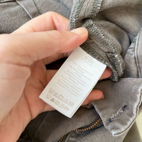 Boden Green Cropped Stretch Cargo Pants Sz 6 Ankle Length Patch Pockets - Picture 7 of 7